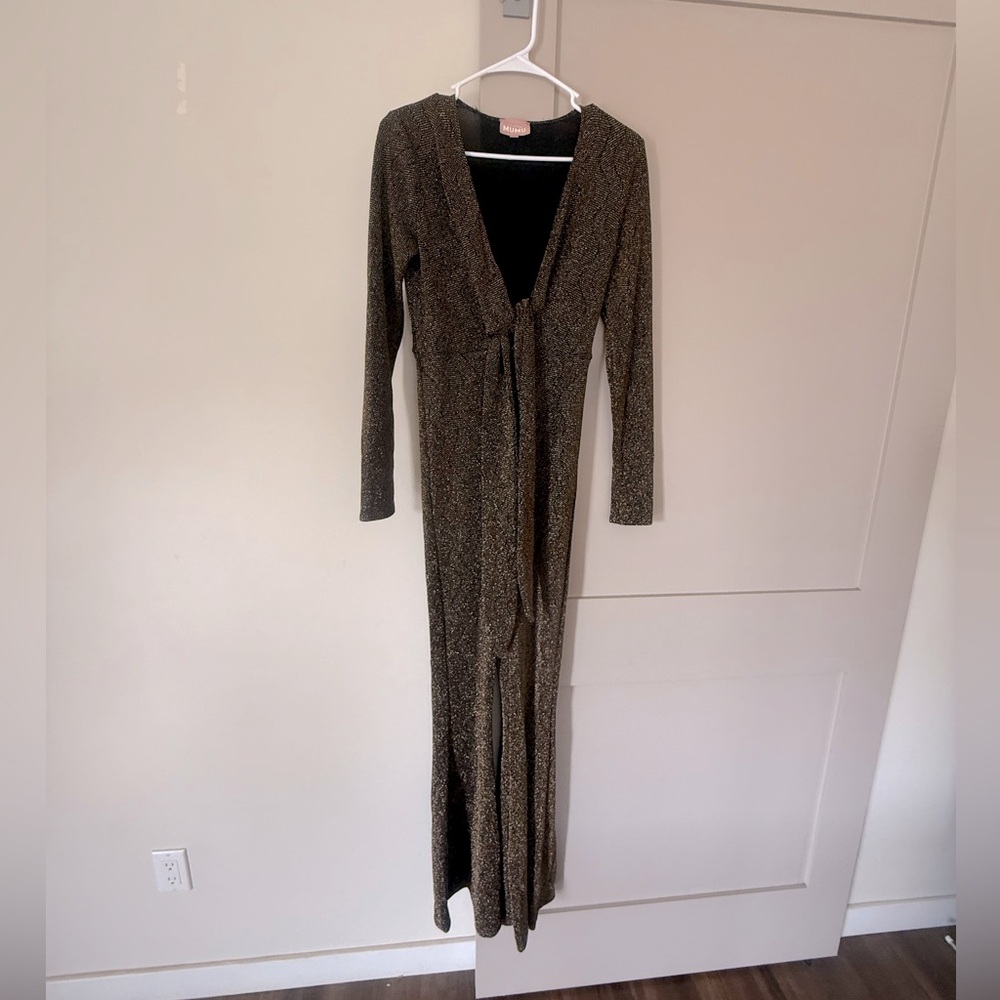 Show me your Mumu Martina jumpsuit in squiggle sparkle